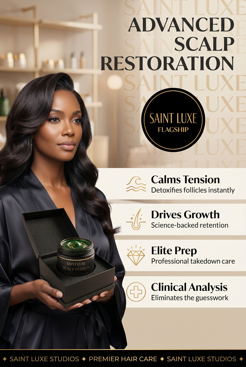 Saint Luxe Scalp Potion – Herbal Nourishing Balm 4oz
